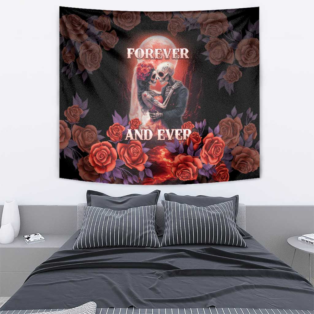 Day of Dead Couple Sugar Skull Tapestry Forever and Ever! LT05 - Wonder Print Shop