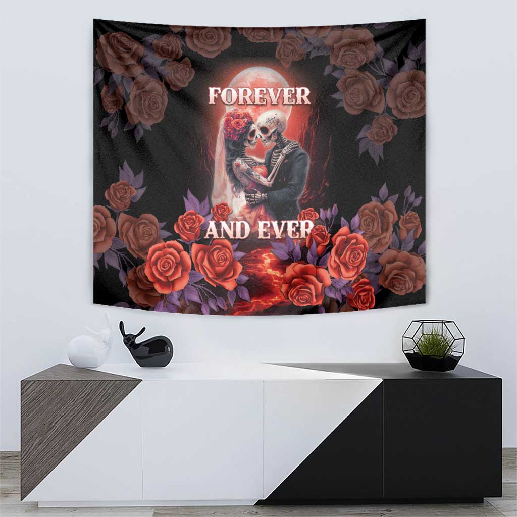 Day of Dead Couple Sugar Skull Tapestry Forever and Ever! LT05 - Wonder Print Shop