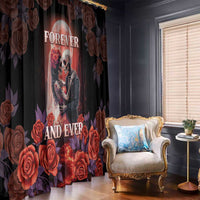Day of Dead Couple Sugar Skull Window Curtain Forever and Ever! LT05 - Wonder Print Shop
