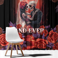 Day of Dead Couple Sugar Skull Window Curtain Forever and Ever! LT05 - Wonder Print Shop