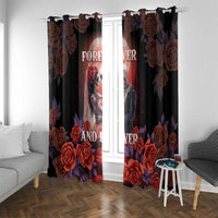 Day of Dead Couple Sugar Skull Window Curtain Forever and Ever! LT05 - Wonder Print Shop