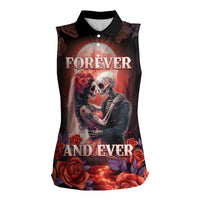 Personalised Day of Dead Couple Sugar Skull Women Sleeveless Polo Shirt Forever and Ever! LT05 - Wonder Print Shop