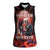 Personalised Day of Dead Couple Sugar Skull Women Sleeveless Polo Shirt Forever and Ever! LT05 - Wonder Print Shop