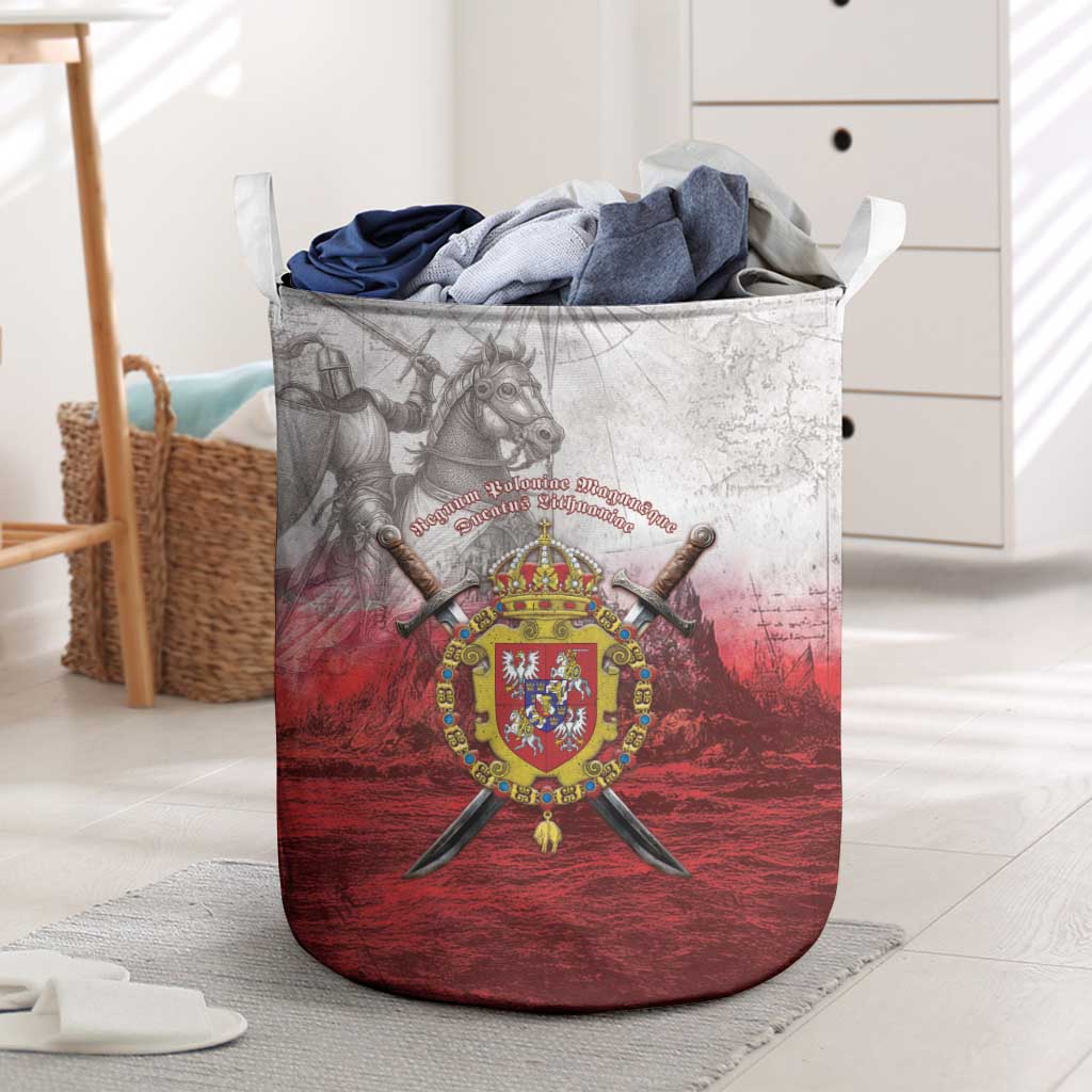 Polish-Lithuanian Commonwealth Laundry Basket Medieval Royal Coat Of Arms Heritage