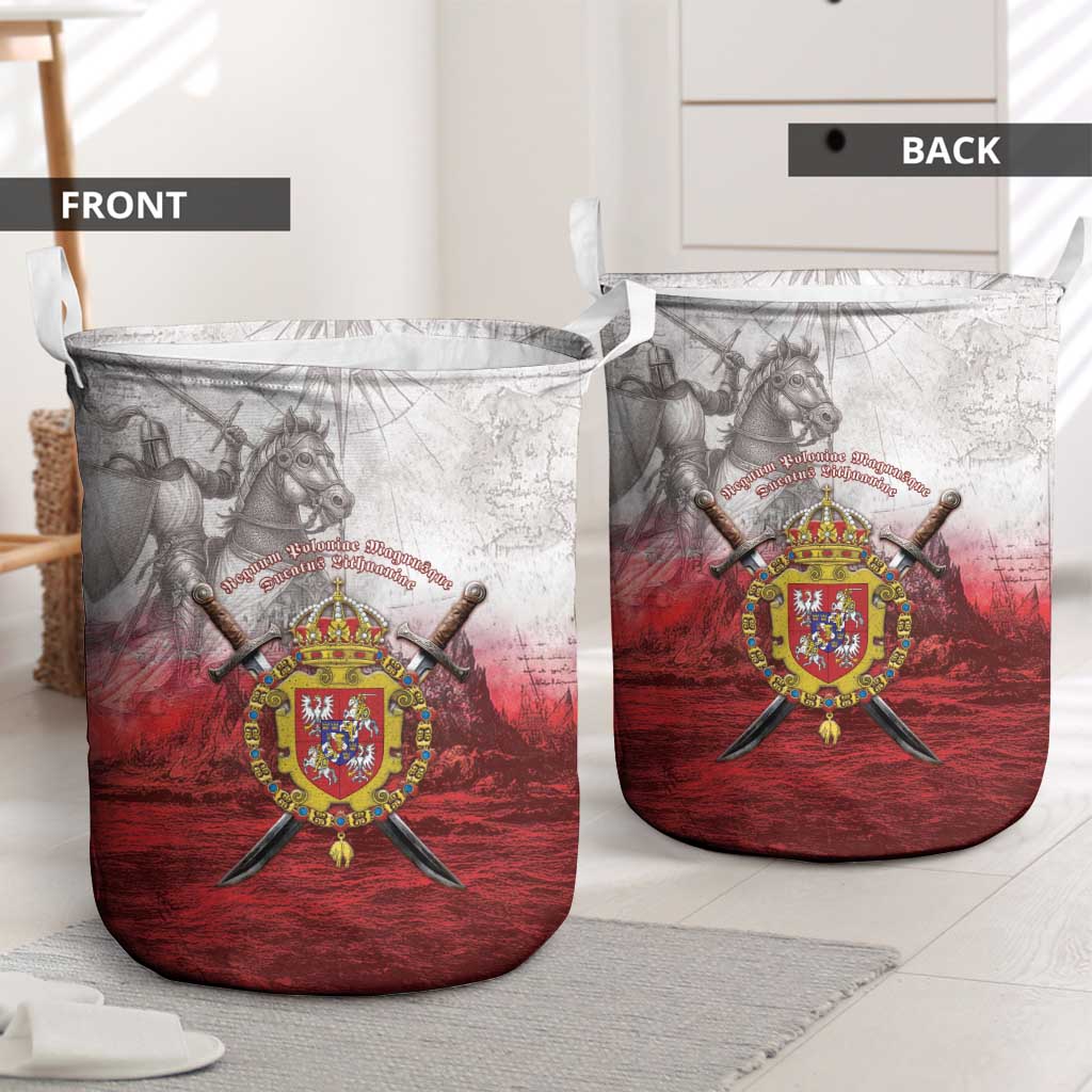Polish-Lithuanian Commonwealth Laundry Basket Medieval Royal Coat Of Arms Heritage