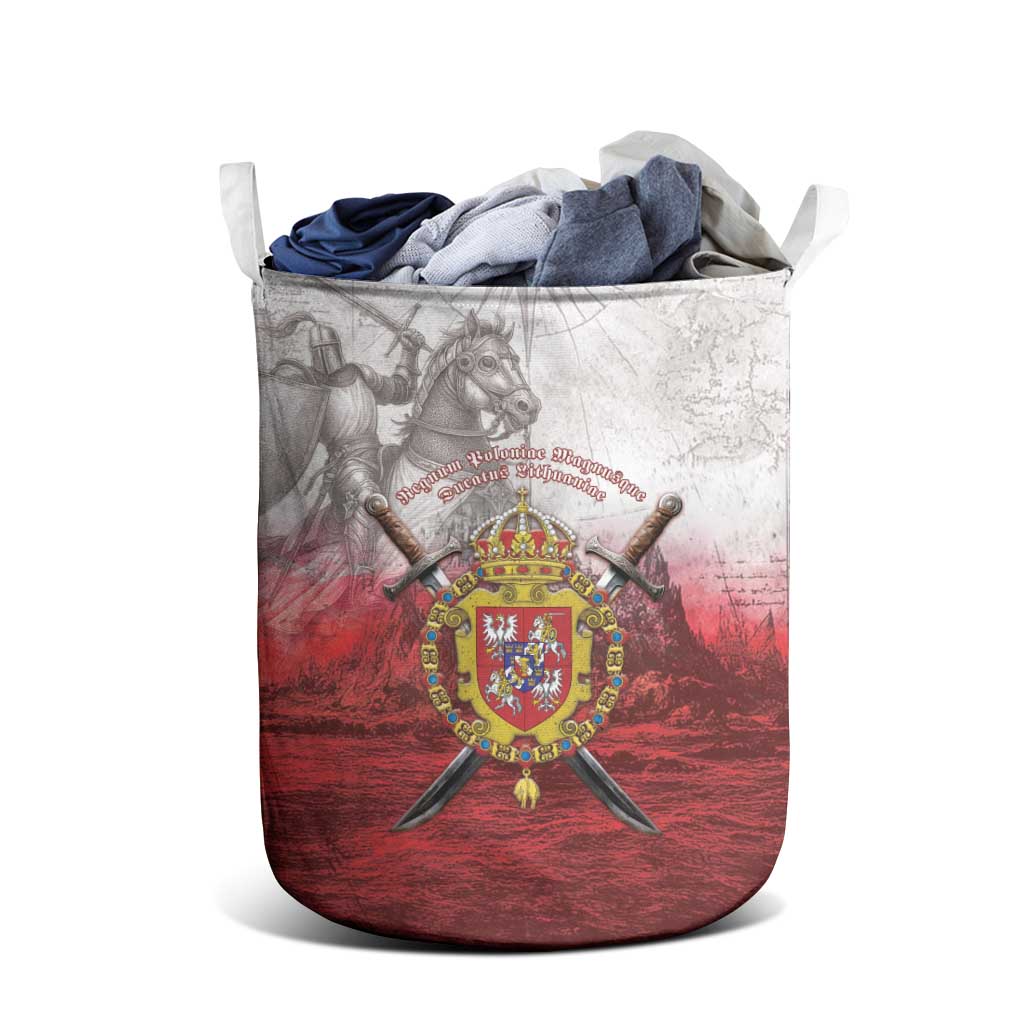 Polish-Lithuanian Commonwealth Laundry Basket Medieval Royal Coat Of Arms Heritage