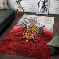 Polish-Lithuanian Commonwealth Area Rug Medieval Royal Coat Of Arms Heritage