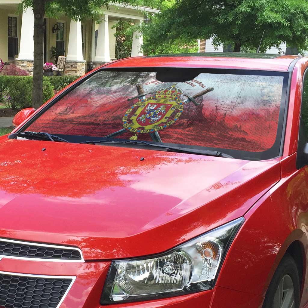 Polish-Lithuanian Commonwealth Auto Sun Shade Medieval Royal Coat Of Arms Heritage