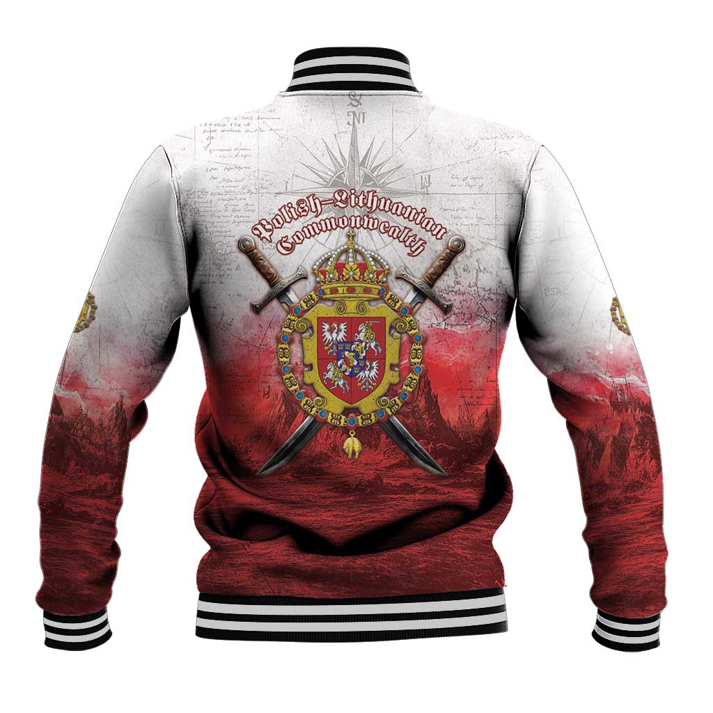Polish-Lithuanian Commonwealth Baseball Jacket Medieval Royal Coat Of Arms Heritage
