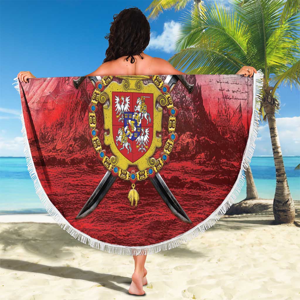 Polish-Lithuanian Commonwealth Beach Blanket Medieval Royal Coat Of Arms Heritage
