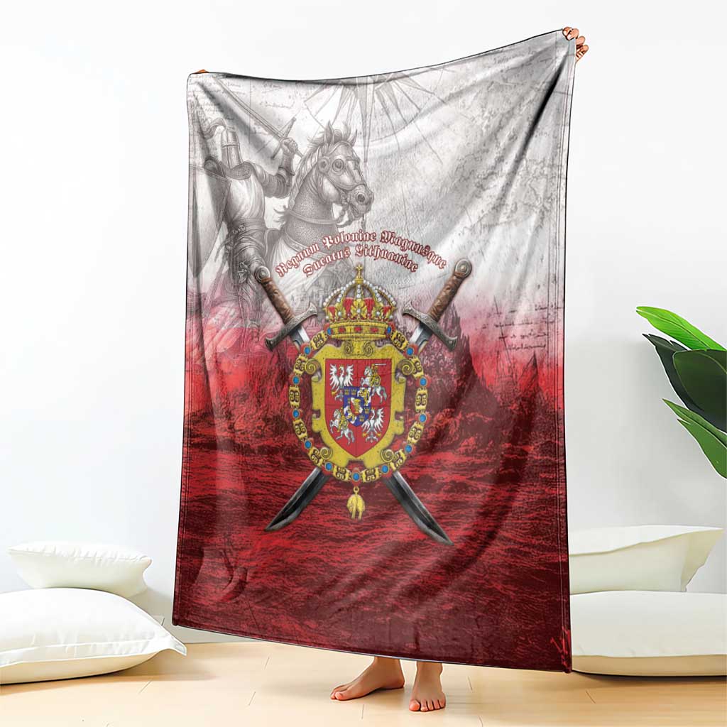 Polish-Lithuanian Commonwealth Blanket Medieval Royal Coat Of Arms Heritage