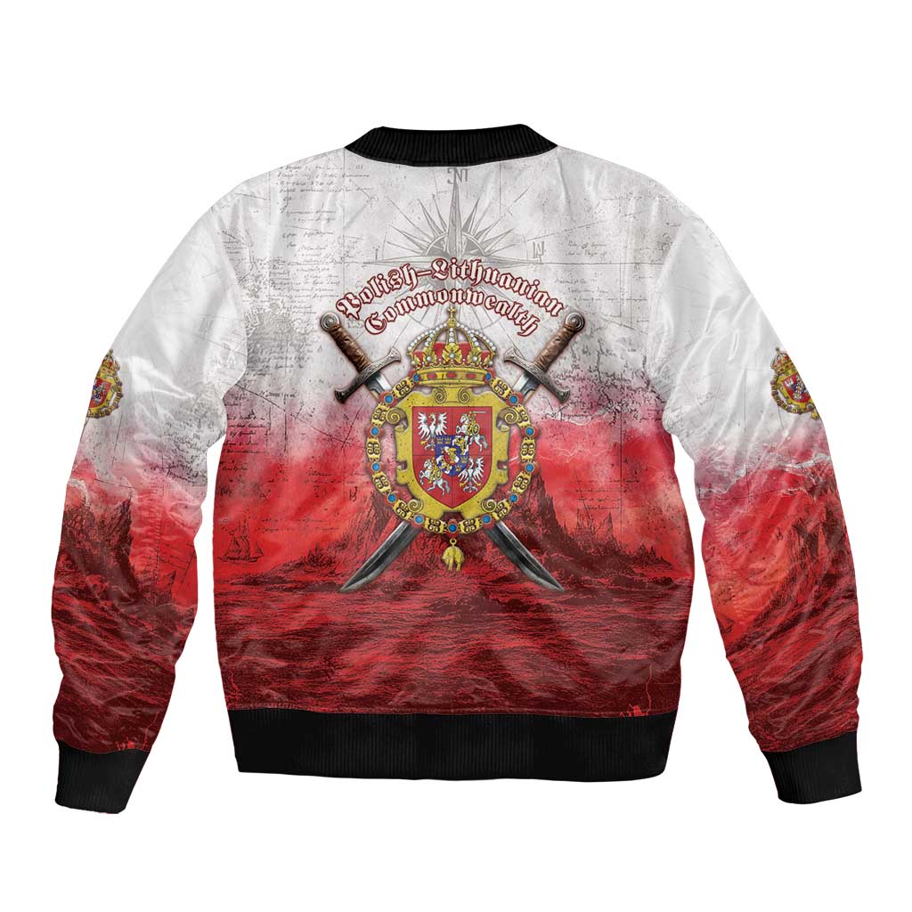 Polish-Lithuanian Commonwealth Bomber Jacket Medieval Royal Coat Of Arms Heritage