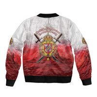 Polish-Lithuanian Commonwealth Bomber Jacket Medieval Royal Coat Of Arms Heritage