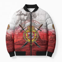 Polish-Lithuanian Commonwealth Bomber Puffer Jacket Medieval Royal Coat Of Arms Heritage
