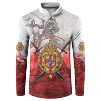 Polish-Lithuanian Commonwealth Button Sweatshirt Medieval Royal Coat Of Arms Heritage