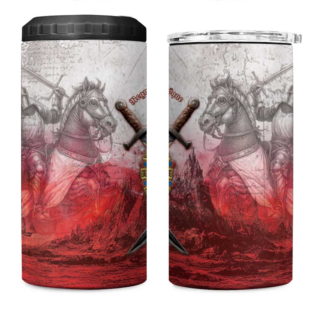 Polish-Lithuanian Commonwealth 4 in 1 Can Cooler Tumbler Medieval Royal Coat Of Arms Heritage