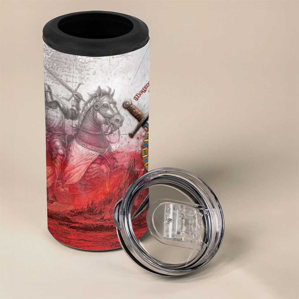 Polish-Lithuanian Commonwealth 4 in 1 Can Cooler Tumbler Medieval Royal Coat Of Arms Heritage