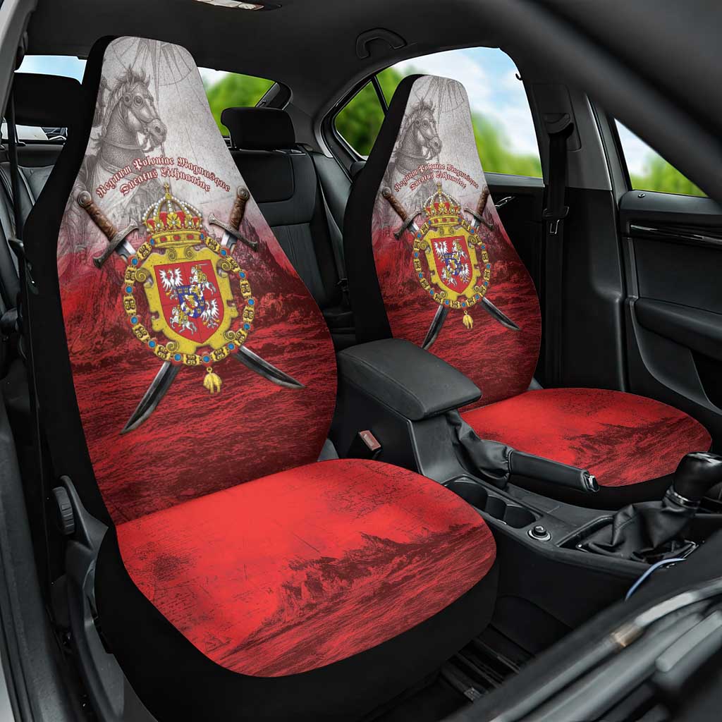 Polish-Lithuanian Commonwealth Car Seat Cover Medieval Royal Coat Of Arms Heritage
