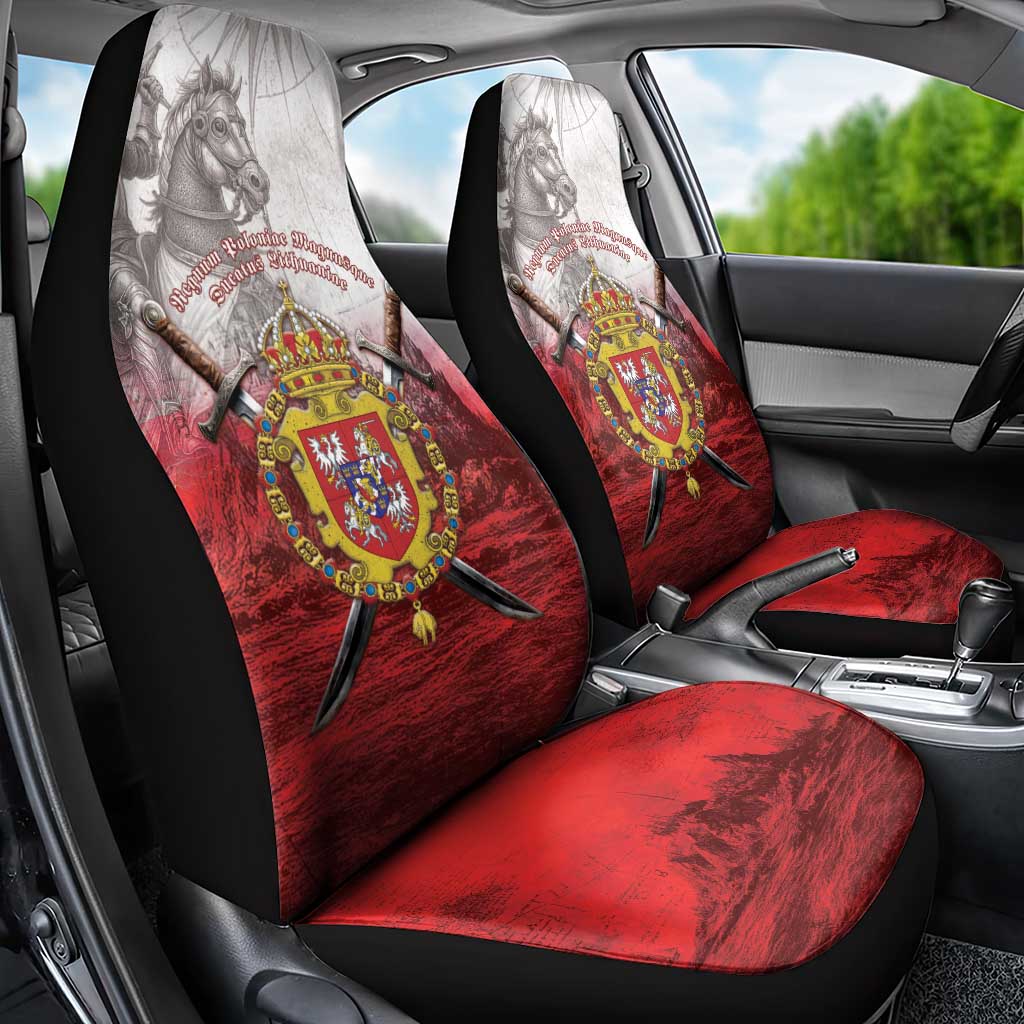Polish-Lithuanian Commonwealth Car Seat Cover Medieval Royal Coat Of Arms Heritage