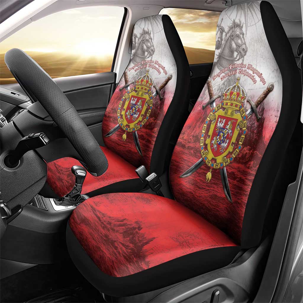 Polish-Lithuanian Commonwealth Car Seat Cover Medieval Royal Coat Of Arms Heritage