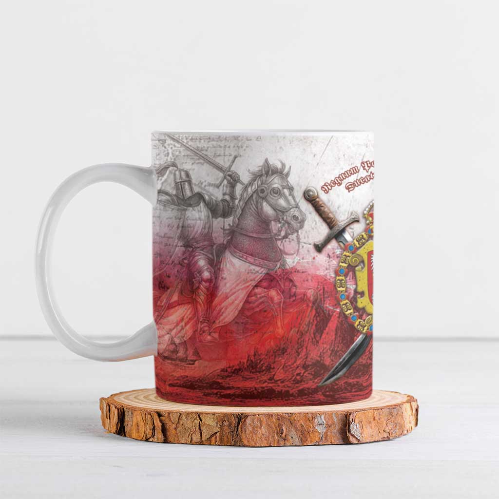 Polish-Lithuanian Commonwealth Ceramic Mug Medieval Royal Coat Of Arms Heritage