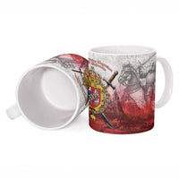 Polish-Lithuanian Commonwealth Ceramic Mug Medieval Royal Coat Of Arms Heritage
