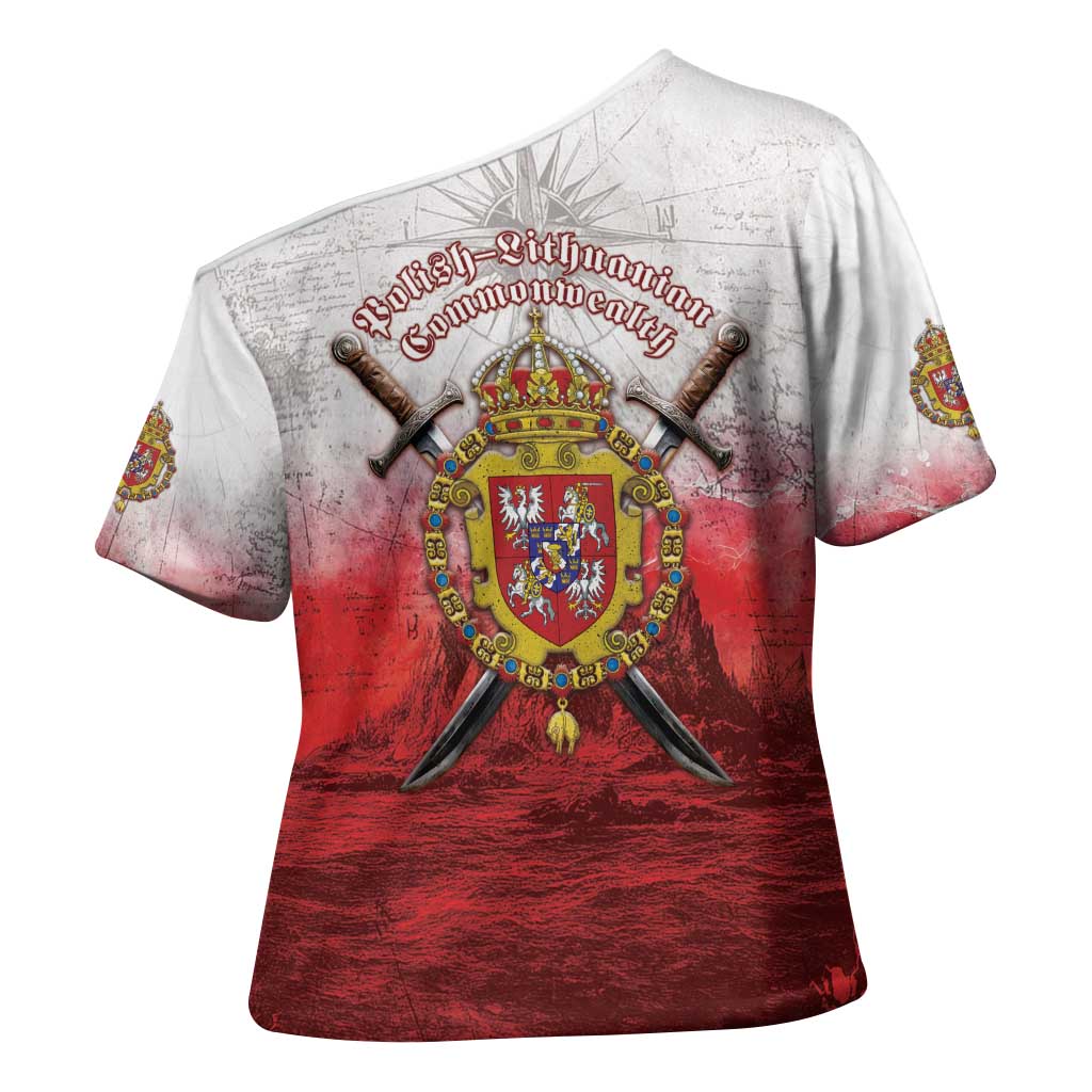 Polish-Lithuanian Commonwealth Cross Shoulder Shirt Medieval Royal Coat Of Arms Heritage
