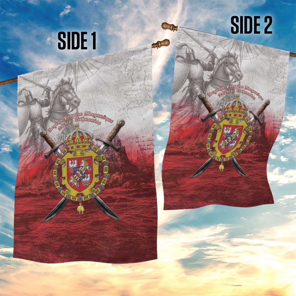 Polish-Lithuanian Commonwealth Garden Flag Medieval Royal Coat Of Arms Heritage