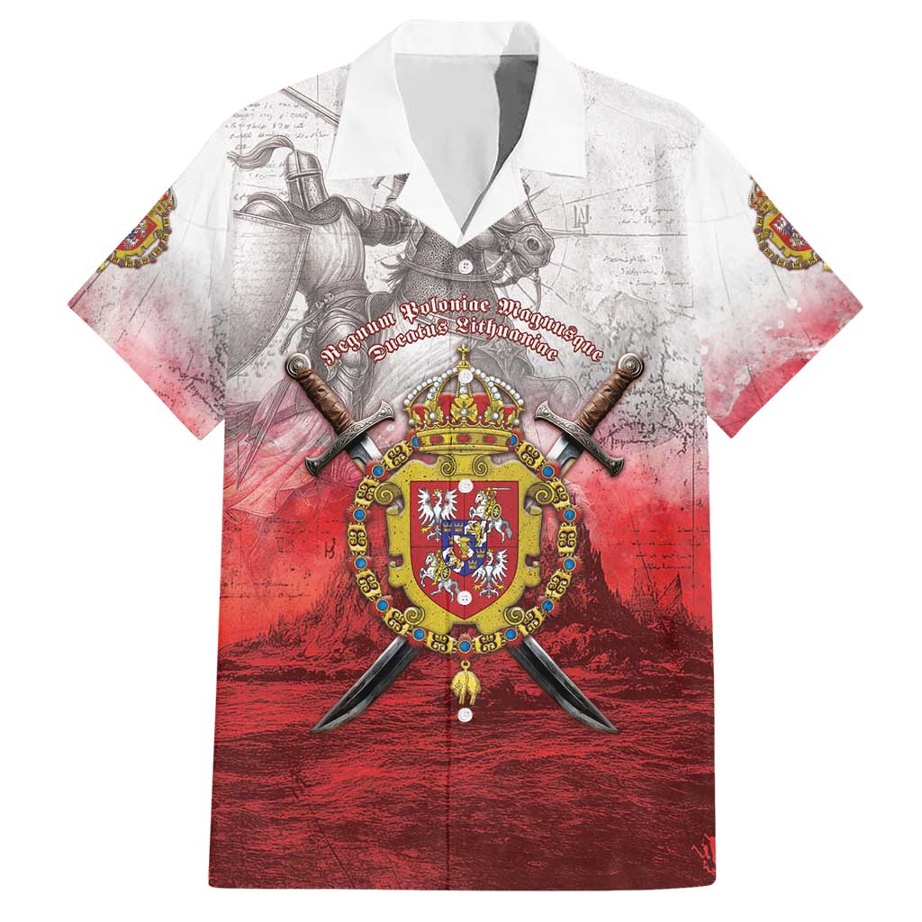 Polish-Lithuanian Commonwealth Hawaiian Shirt Medieval Royal Coat Of Arms Heritage