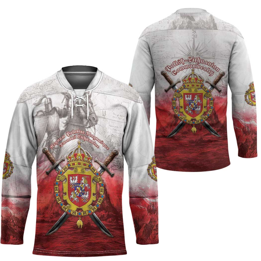 Polish-Lithuanian Commonwealth Hockey Jersey Medieval Royal Coat Of Arms Heritage