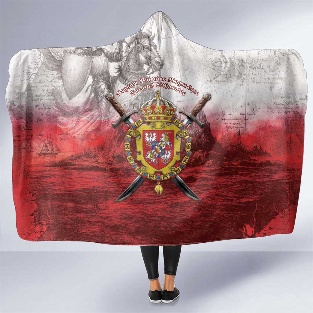 Polish-Lithuanian Commonwealth Hooded Blanket Medieval Royal Coat Of Arms Heritage