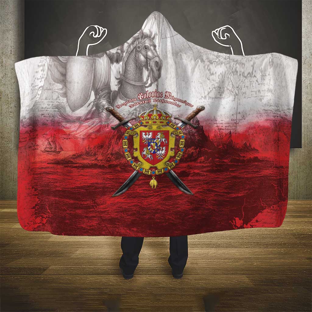 Polish-Lithuanian Commonwealth Hooded Blanket Medieval Royal Coat Of Arms Heritage