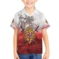 Polish-Lithuanian Commonwealth Kid Hawaiian Shirt Medieval Royal Coat Of Arms Heritage
