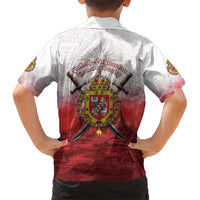 Polish-Lithuanian Commonwealth Kid Hawaiian Shirt Medieval Royal Coat Of Arms Heritage