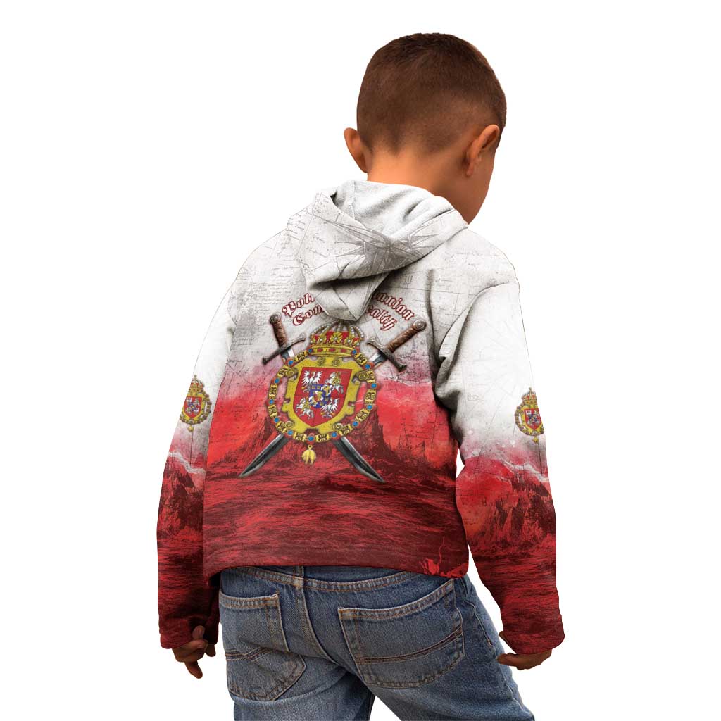 Polish-Lithuanian Commonwealth Kid Hoodie Medieval Royal Coat Of Arms Heritage