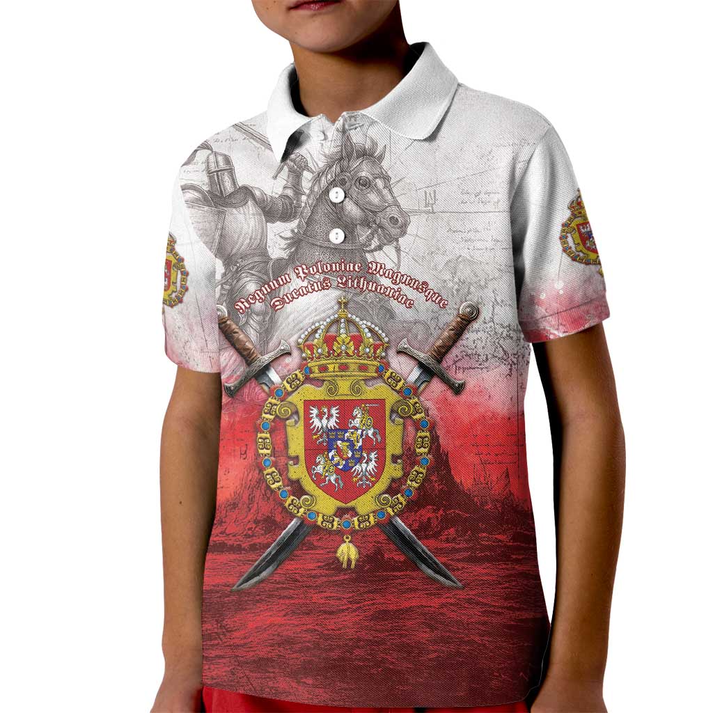 Polish-Lithuanian Commonwealth Kid Polo Shirt Medieval Royal Coat Of Arms Heritage