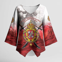Polish-Lithuanian Commonwealth Kimono Sleeve Blouse Medieval Royal Coat Of Arms Heritage