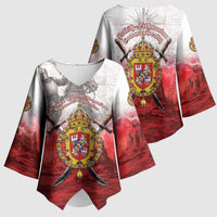 Polish-Lithuanian Commonwealth Kimono Sleeve Blouse Medieval Royal Coat Of Arms Heritage