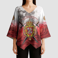 Polish-Lithuanian Commonwealth Kimono Sleeve Blouse Medieval Royal Coat Of Arms Heritage