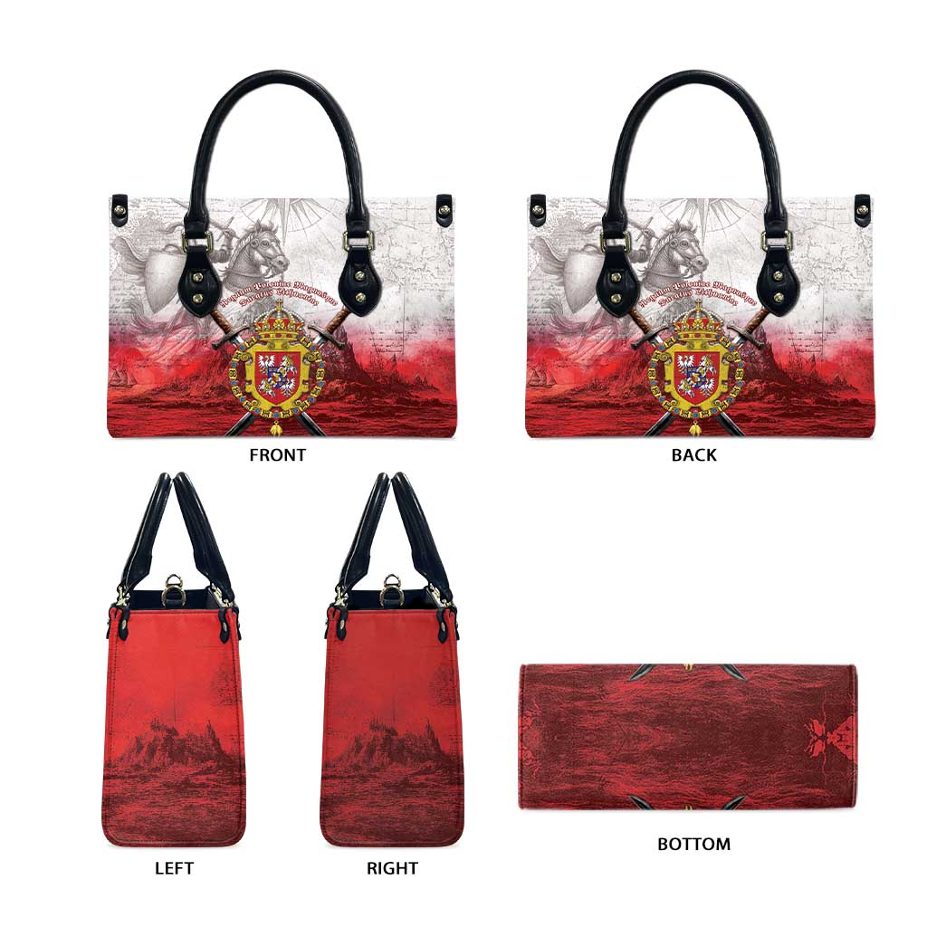 Polish-Lithuanian Commonwealth Leather Bag Medieval Royal Coat Of Arms Heritage