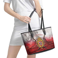 Polish-Lithuanian Commonwealth Leather Tote Bag Medieval Royal Coat Of Arms Heritage