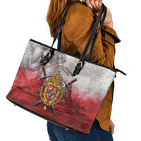 Polish-Lithuanian Commonwealth Leather Tote Bag Medieval Royal Coat Of Arms Heritage
