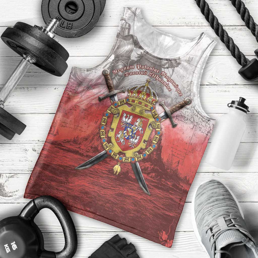Polish-Lithuanian Commonwealth Men Tank Top Medieval Royal Coat Of Arms Heritage
