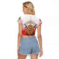 Polish-Lithuanian Commonwealth Raglan Cropped T Shirt Medieval Royal Coat Of Arms Heritage