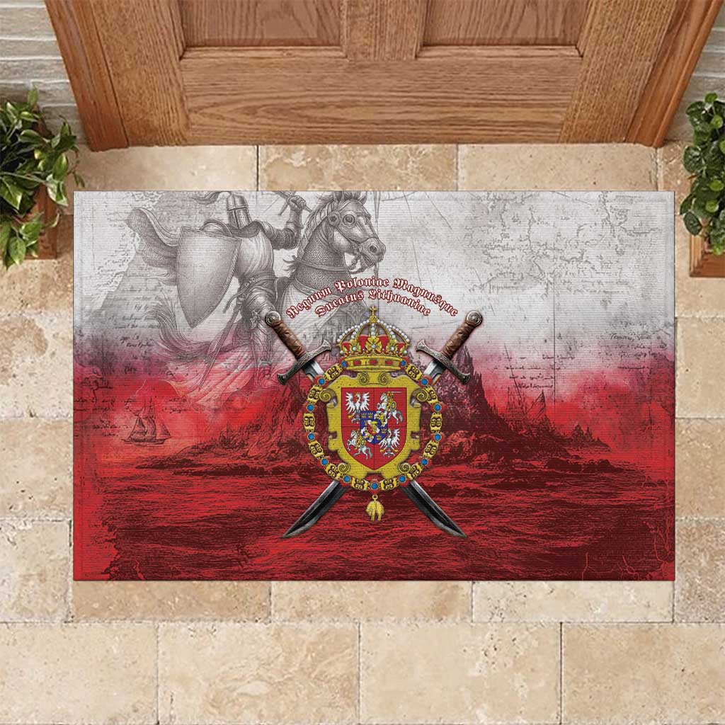 Polish-Lithuanian Commonwealth Rubber Doormat Medieval Royal Coat Of Arms Heritage