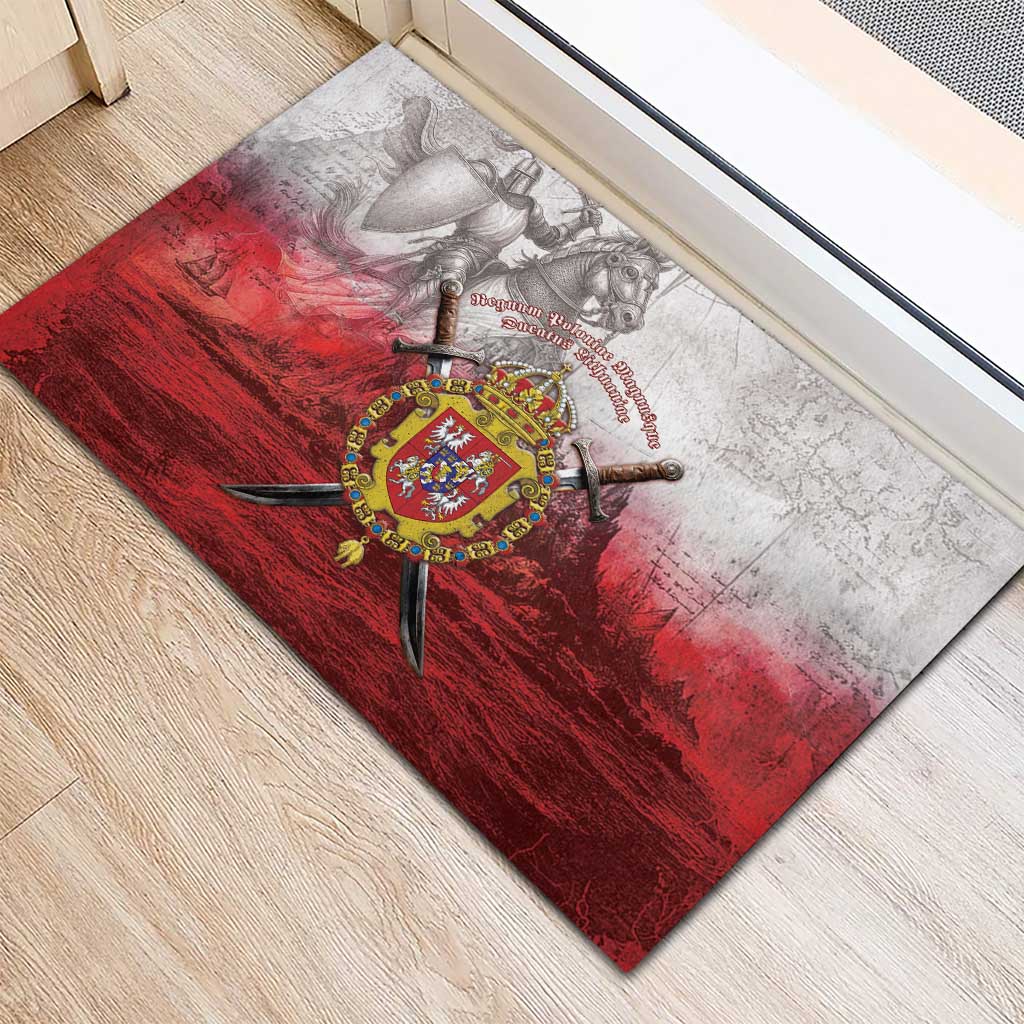 Polish-Lithuanian Commonwealth Rubber Doormat Medieval Royal Coat Of Arms Heritage