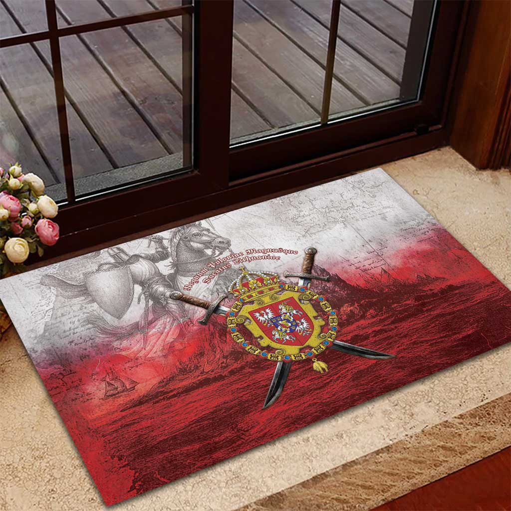 Polish-Lithuanian Commonwealth Rubber Doormat Medieval Royal Coat Of Arms Heritage
