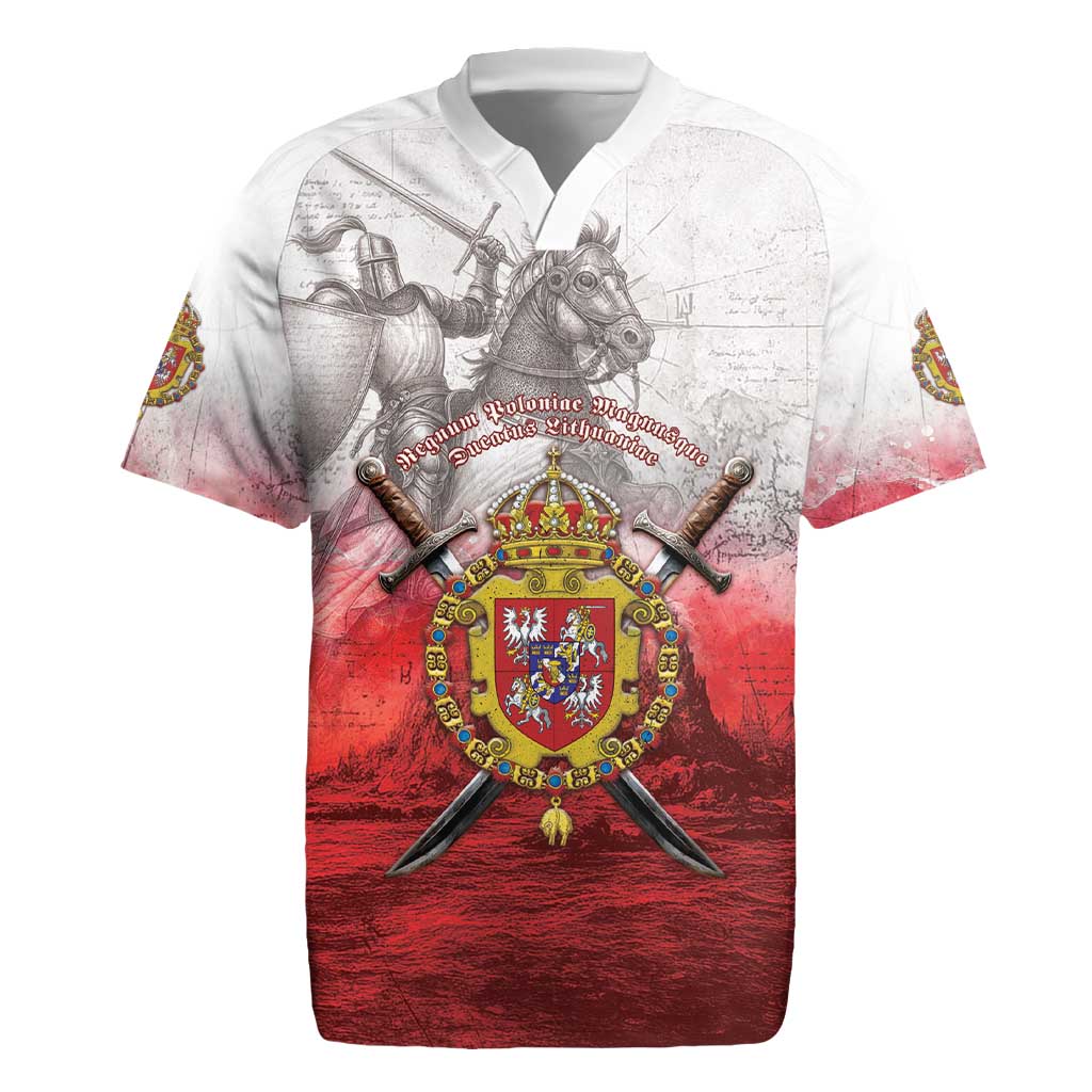 Polish-Lithuanian Commonwealth Rugby Jersey Medieval Royal Coat Of Arms Heritage