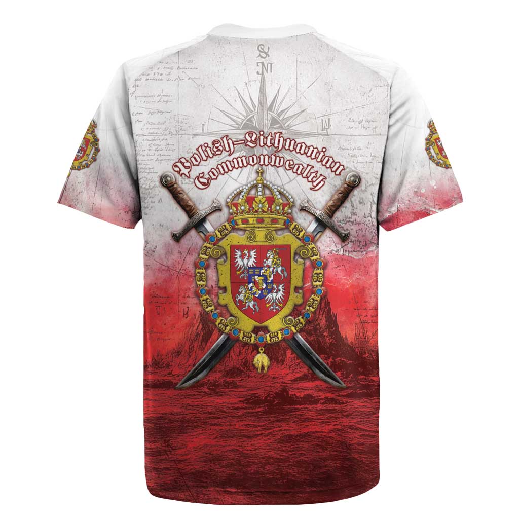 Polish-Lithuanian Commonwealth Rugby Jersey Medieval Royal Coat Of Arms Heritage