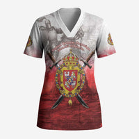 Polish-Lithuanian Commonwealth Scrub Top Medieval Royal Coat Of Arms Heritage